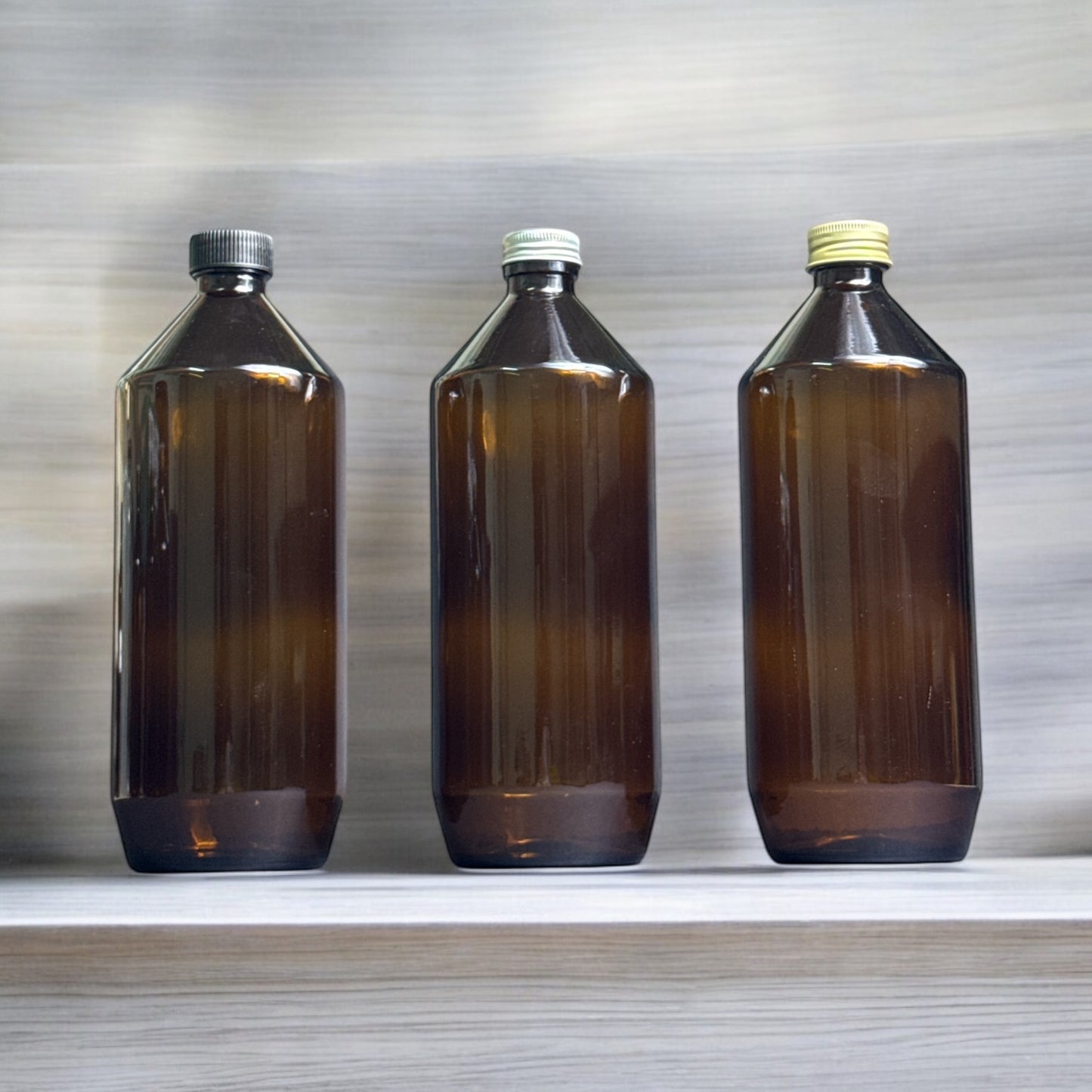 1 Litre Amber Glass Bottle - KL-182