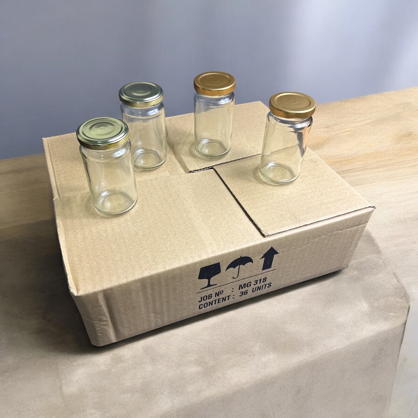 165ml Glass Jar - MG318 (36 Units/Carton)